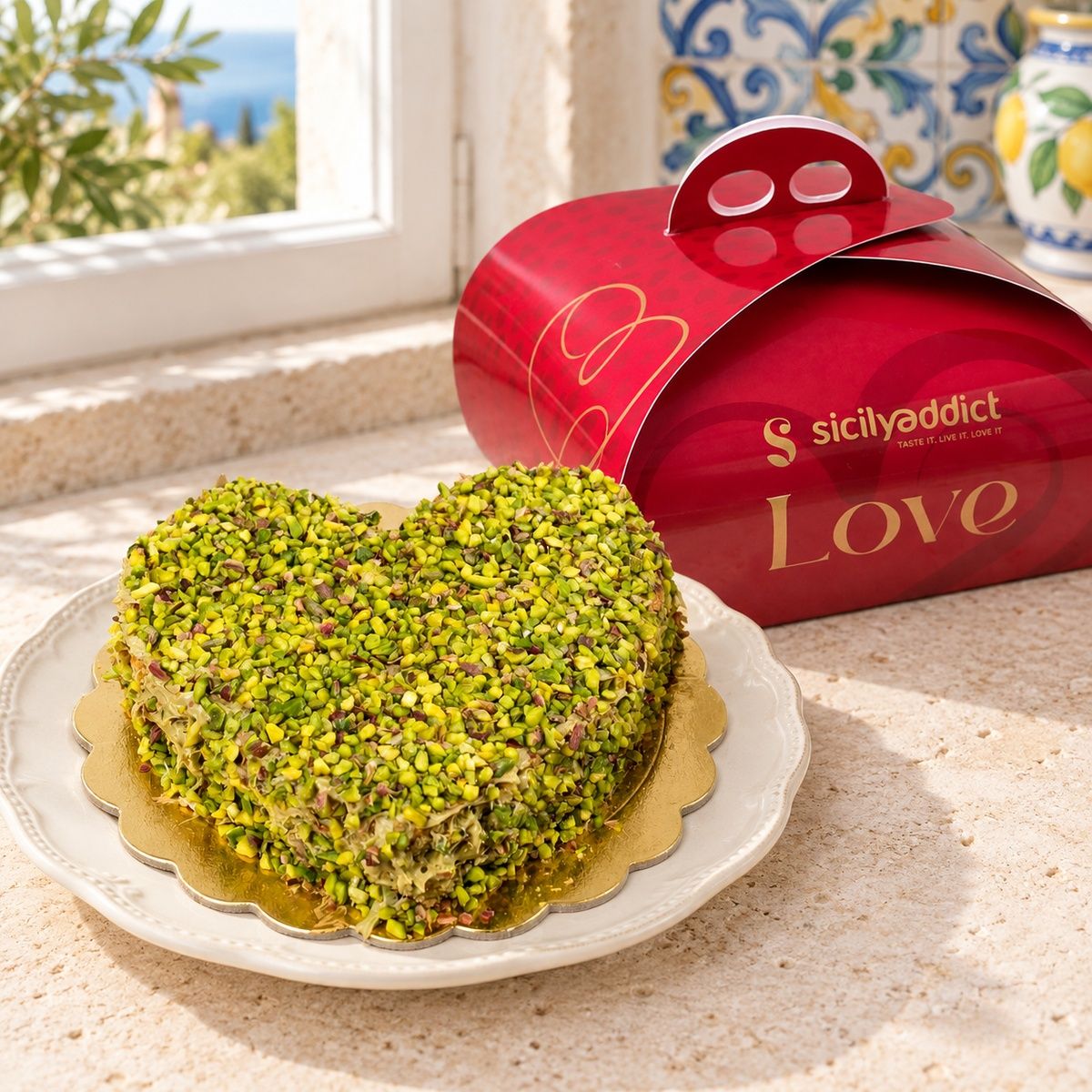 Torta cuore di pistacchio 500g