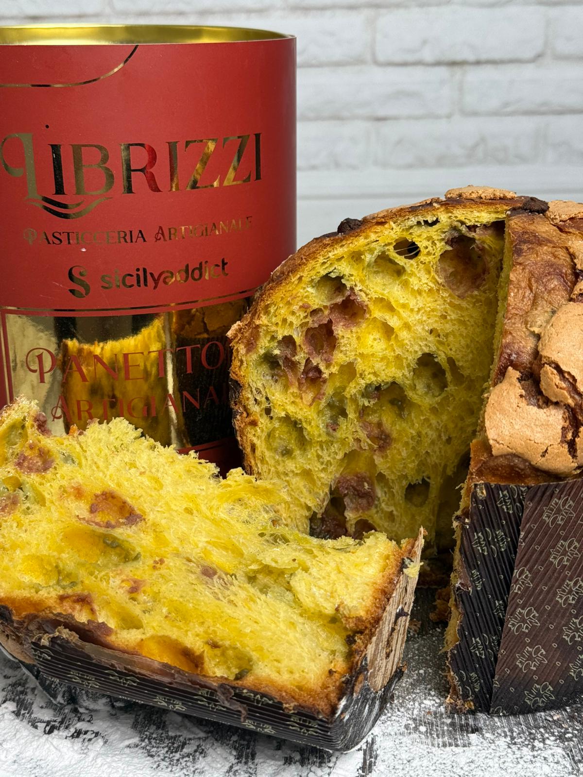 Panettone Pistacchio e Lamponi Linea Librizzi Deluxe 1kg
