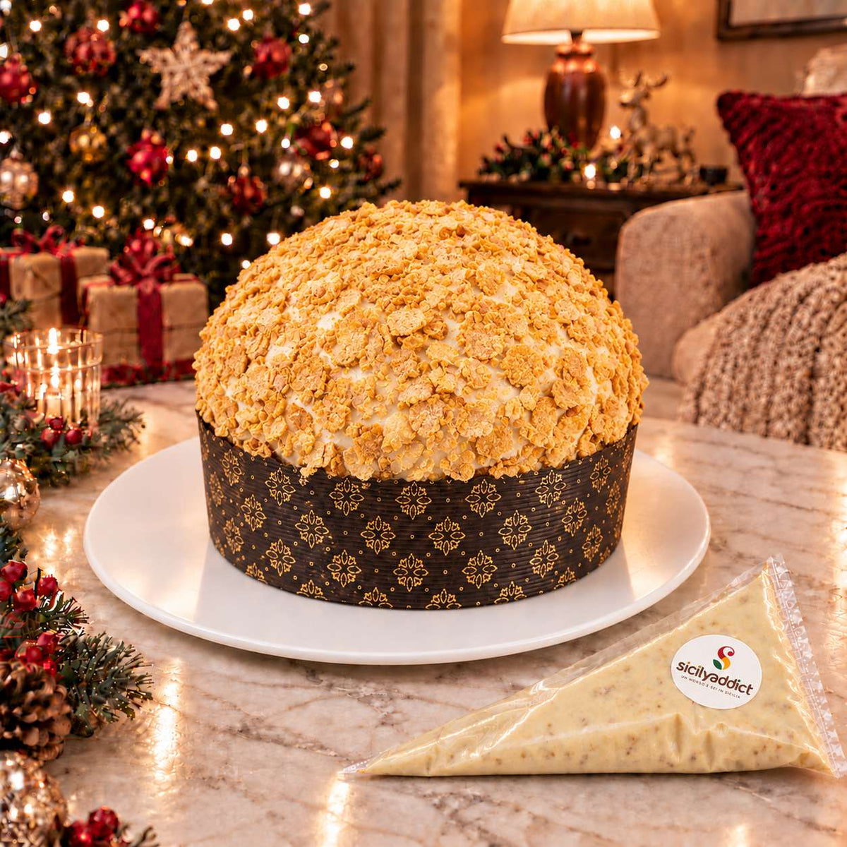 Panettone artigianale al cioccolato bianco e cereali ciokocereali