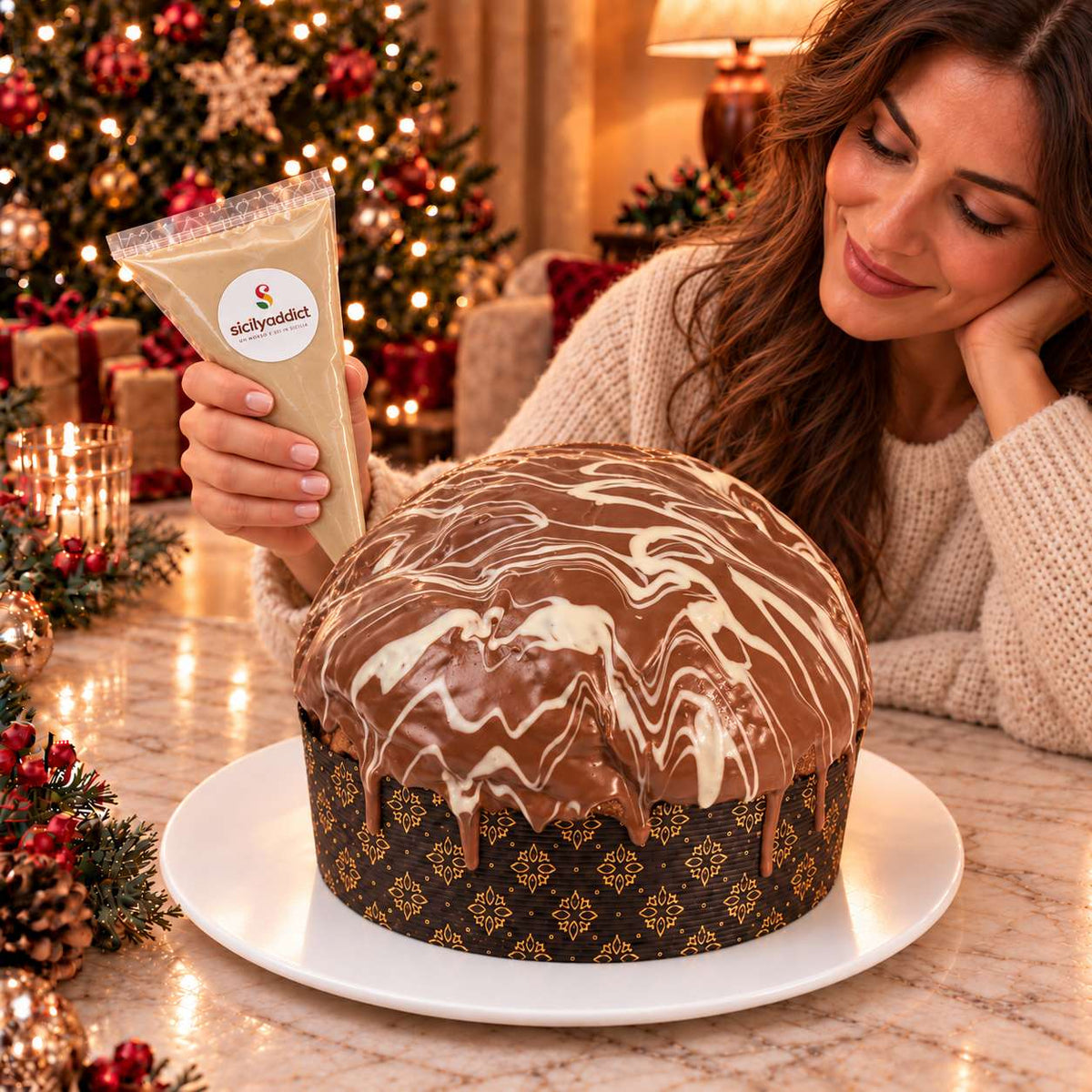 Panettone artigianale al cioccolato e nocciole Ciokonocciola