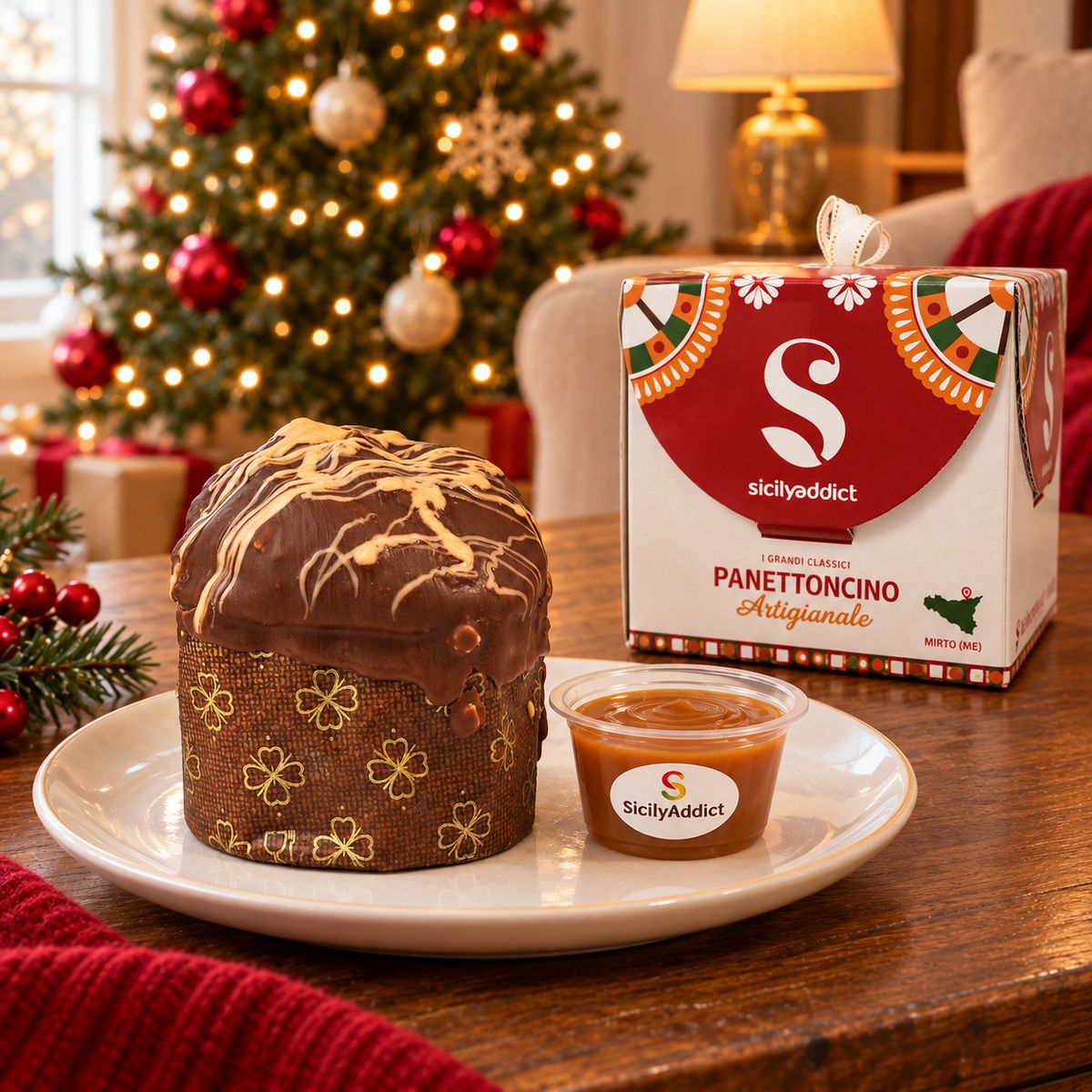 Panettoncino artigianale ciokocaramel
