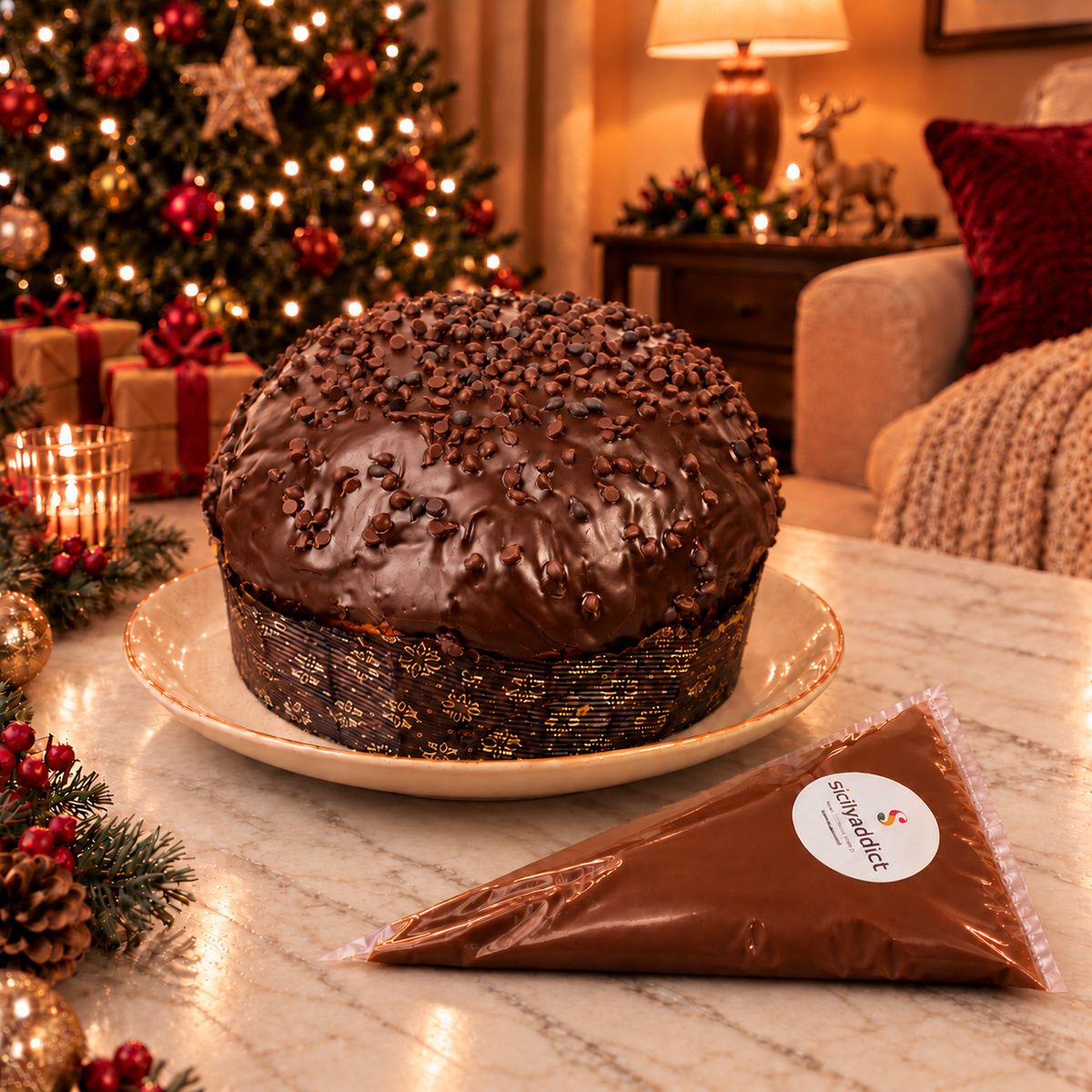 Panettone artigianale al Cioccolato Fondente