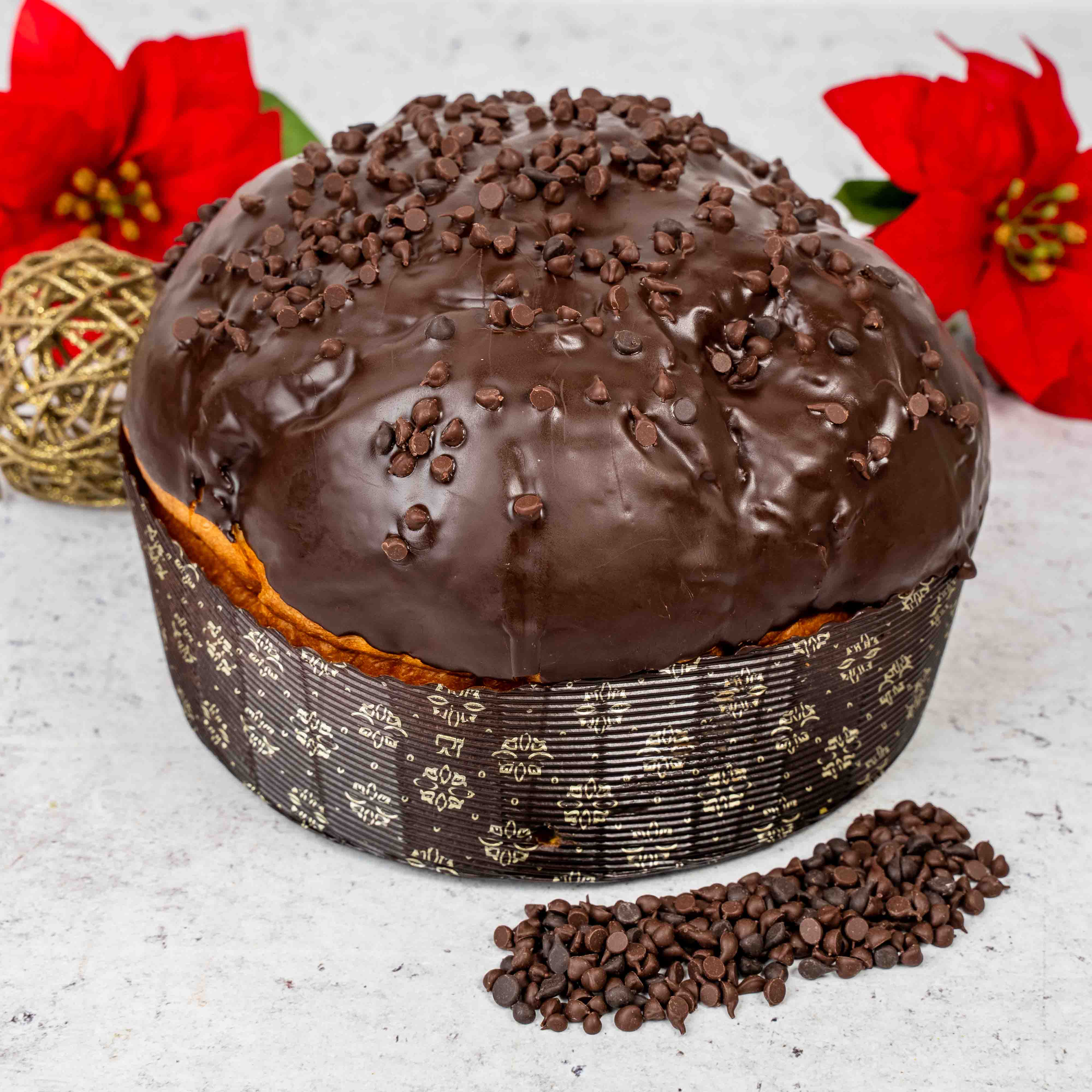 Panettone artigianale farcito al cioccolato fondente 1,1kg