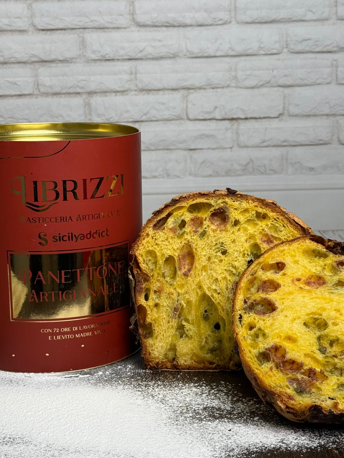 Panettone Pistacchio e Lamponi Linea Librizzi Deluxe 1kg