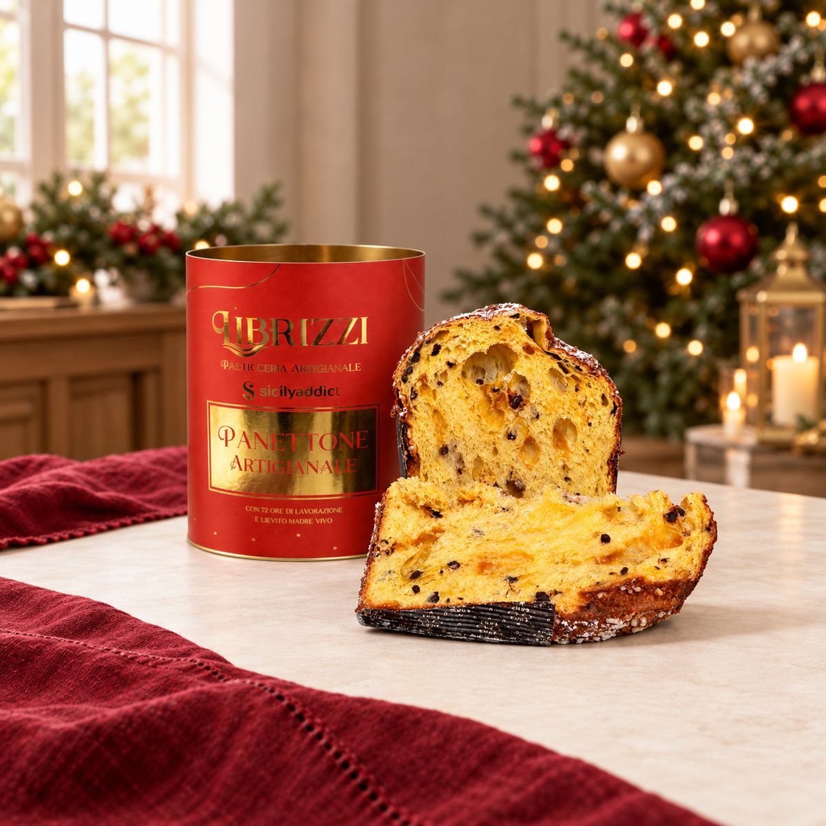 Panettone albicocche e cioccolato Linea Librizzi Deluxe 1kg