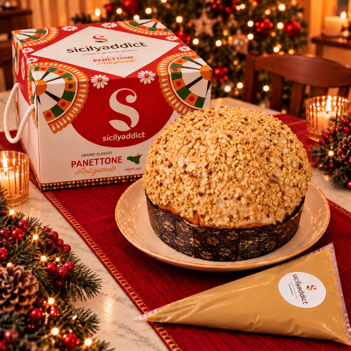Panettone artigianale alla Nocciola · Confezione inclusa