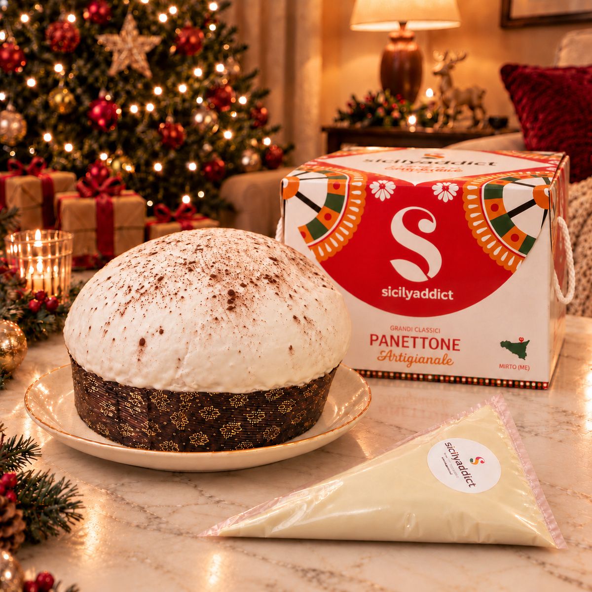 Panettone artigianale al Tiramisu' · Confezione inclusa