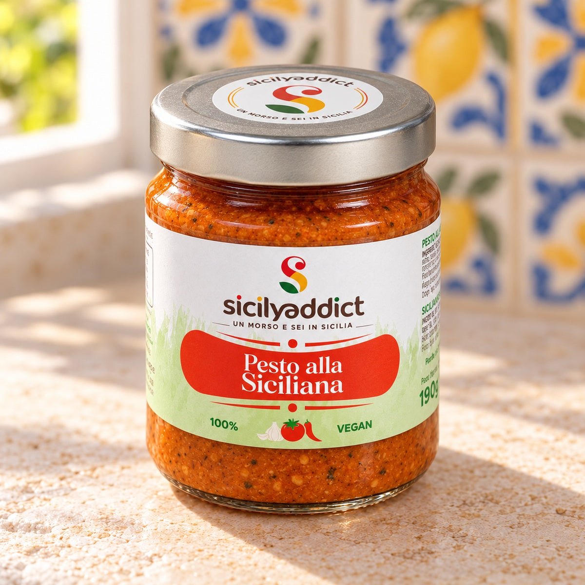Pesto alla siciliana 190g - SicilyAddict