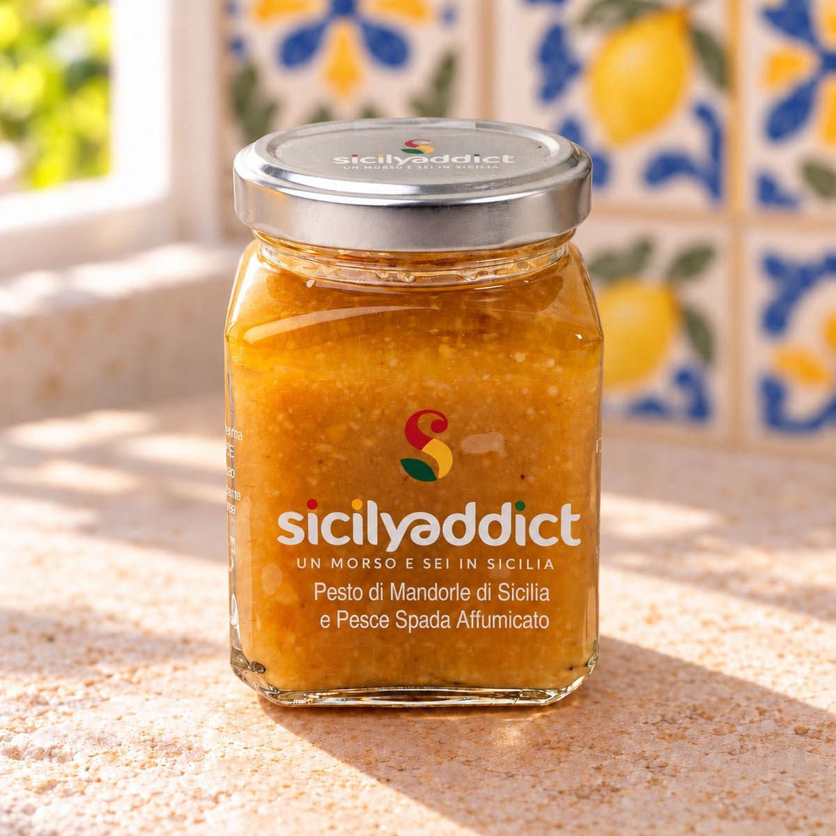 Pesto di mandorle e pesce spada 180 g - SicilyAddict