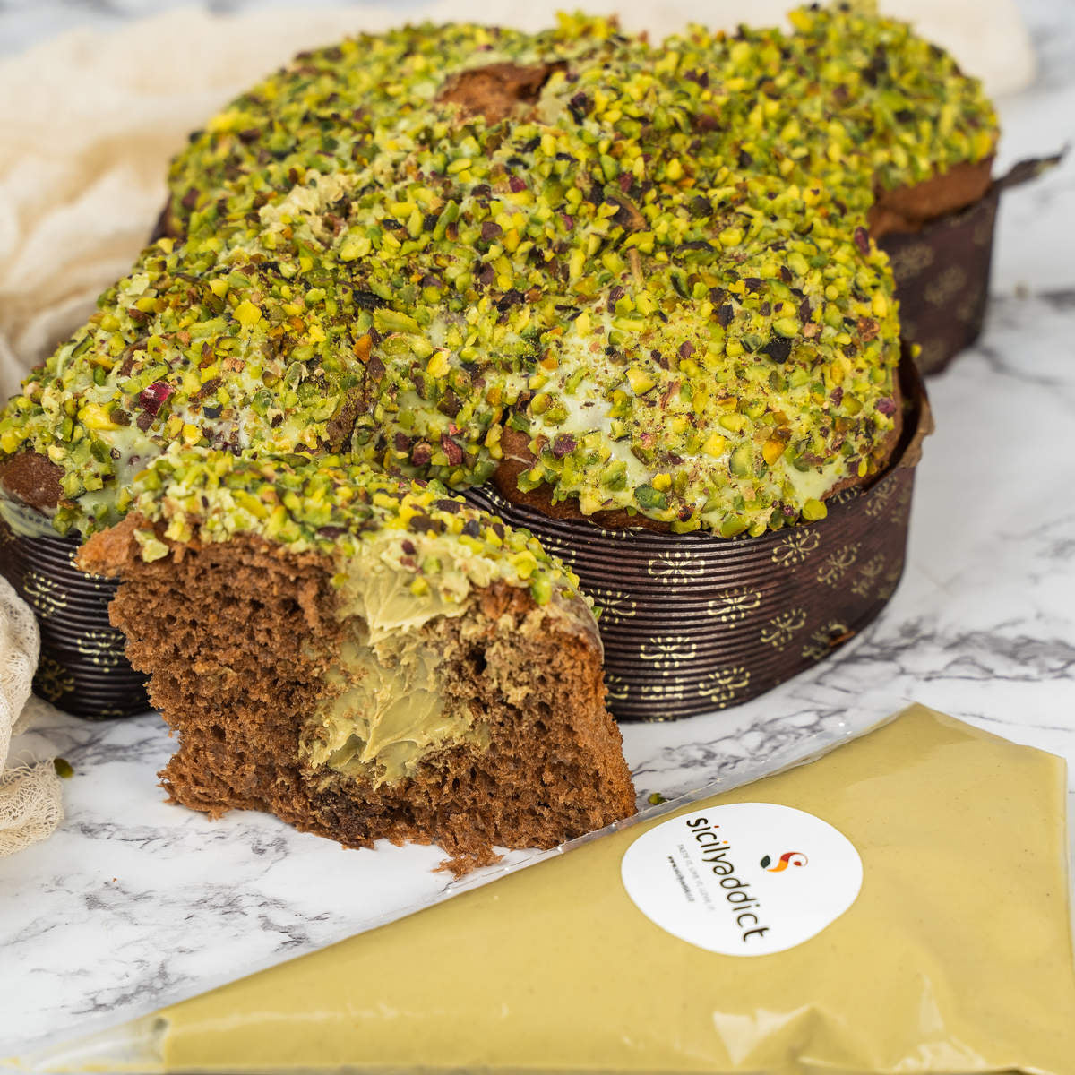 Colomba cioccolato e pistacchio artigianale Ciokopistacchio