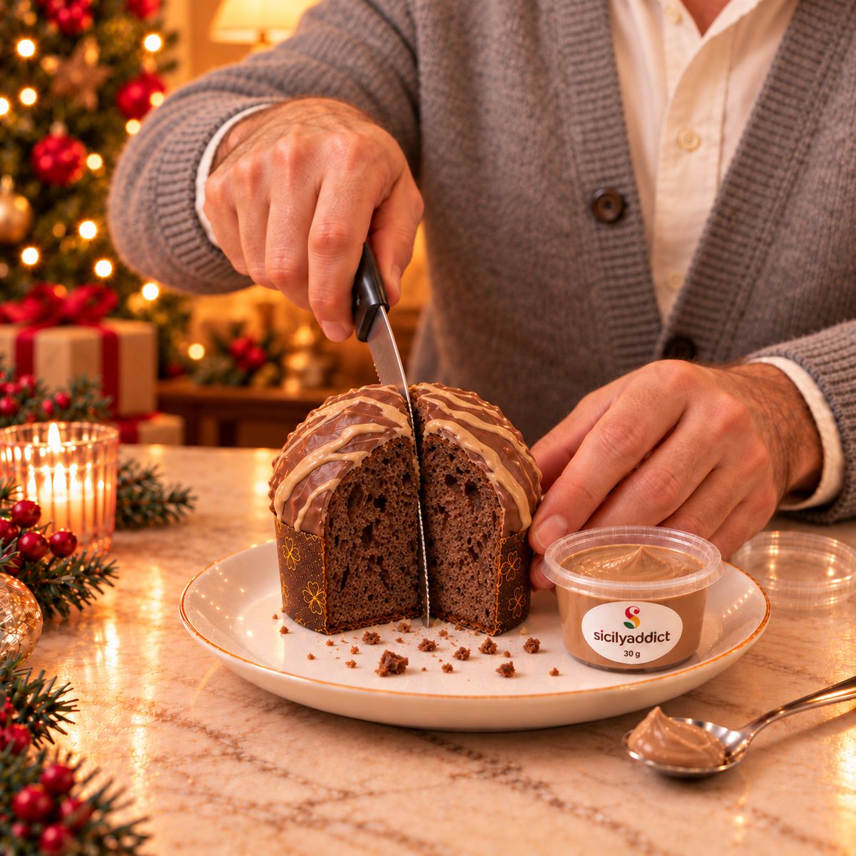 Panettoncino artigianale al cioccolato e nocciole Ciokonocciola — Sicilyaddict