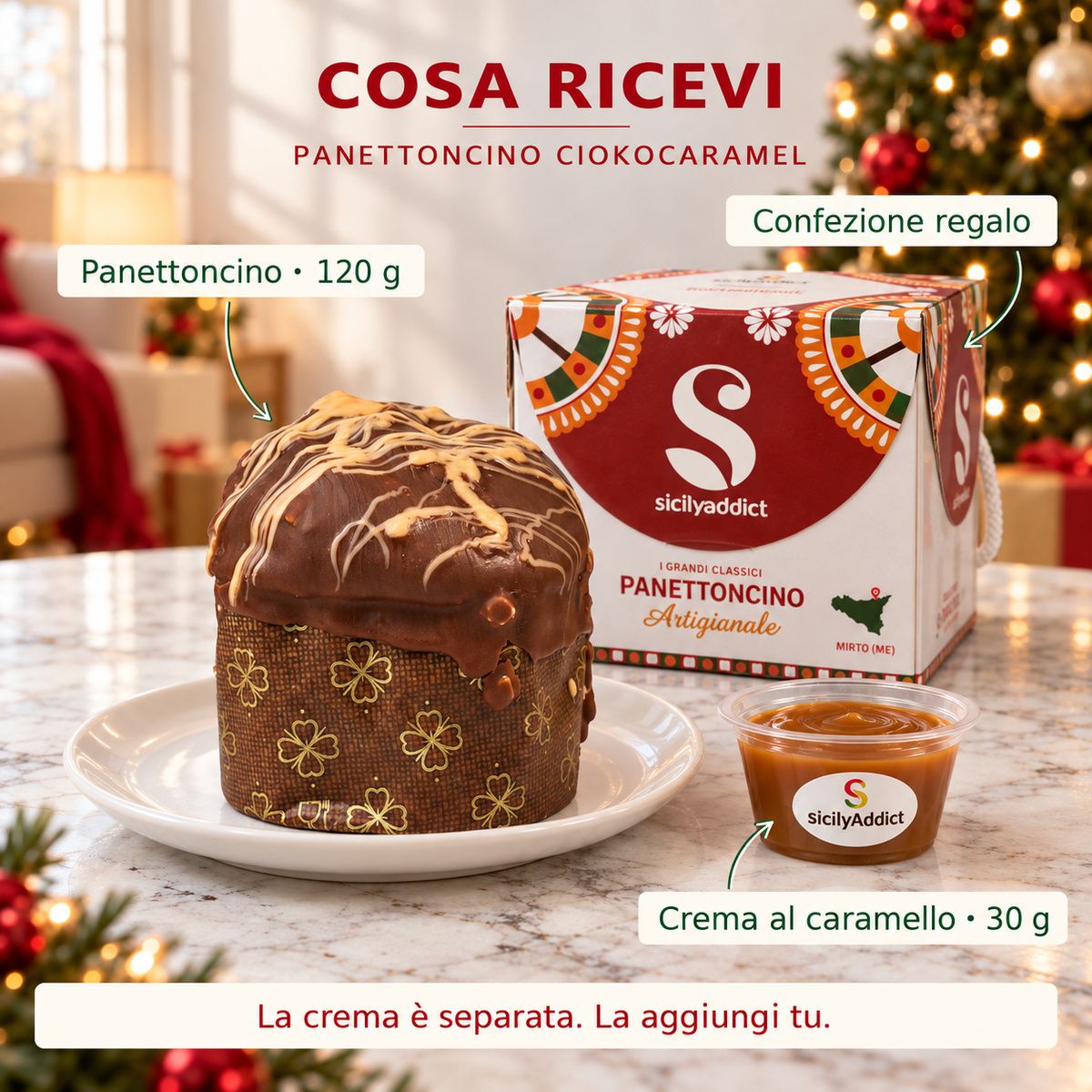 Panettoncino artigianale ciokocaramel — Sicilyaddict