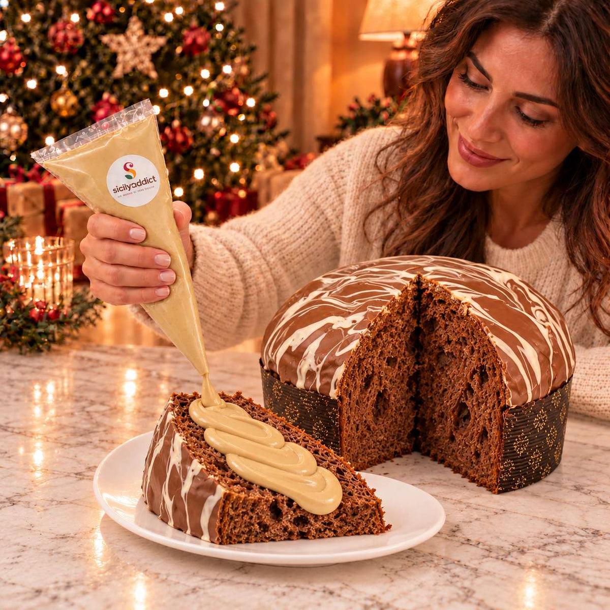 Panettone artigianale al cioccolato e nocciole Ciokonocciola