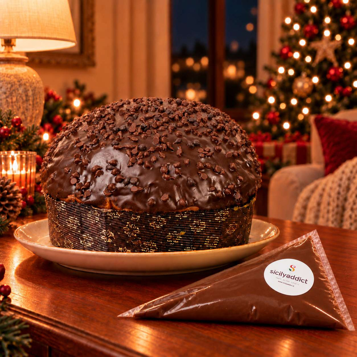 Panettone artigianale al Cioccolato Fondente