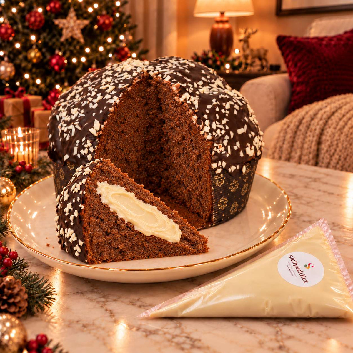 Panettone artigianale ai Tre Cioccolati