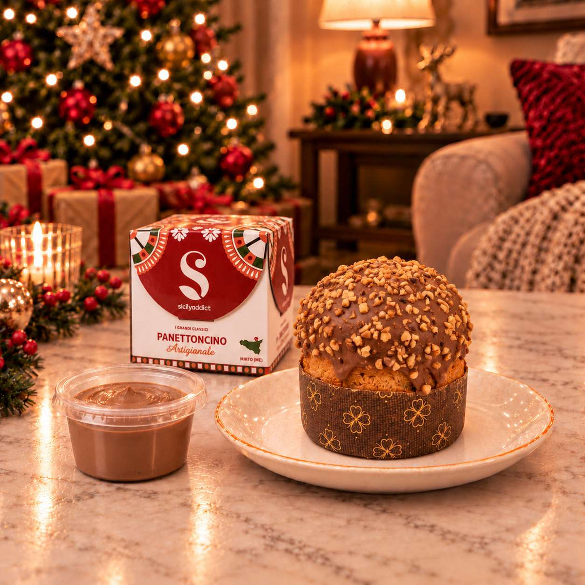 Panettoncino artigianale alla nocciola · Confezione inclusa