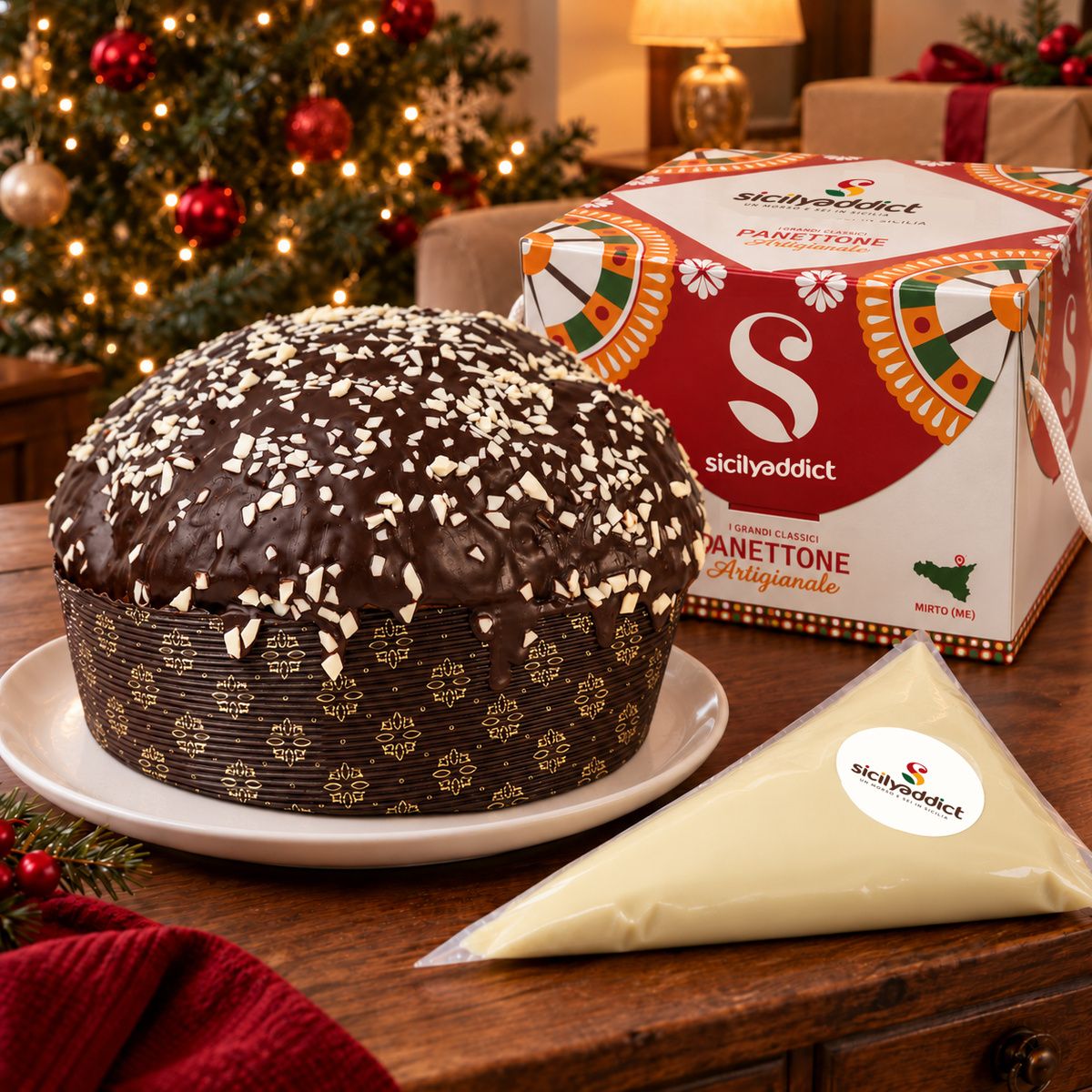 Panettone artigianale ai Tre Cioccolati