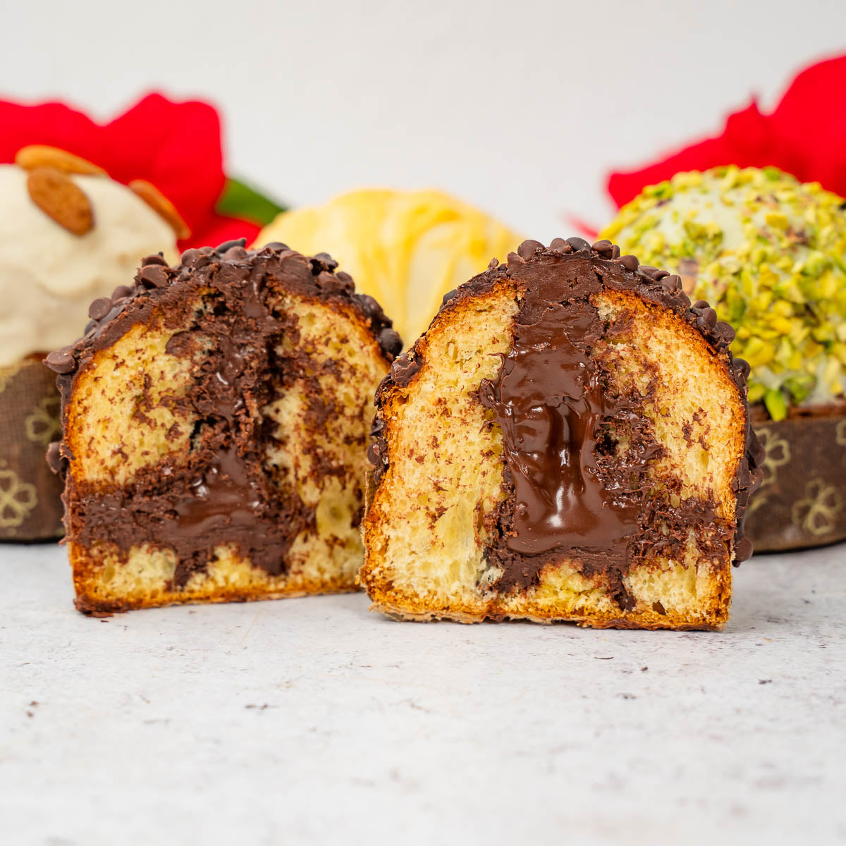 Panettoncino artigianale farcito al cioccolato fondente 150g