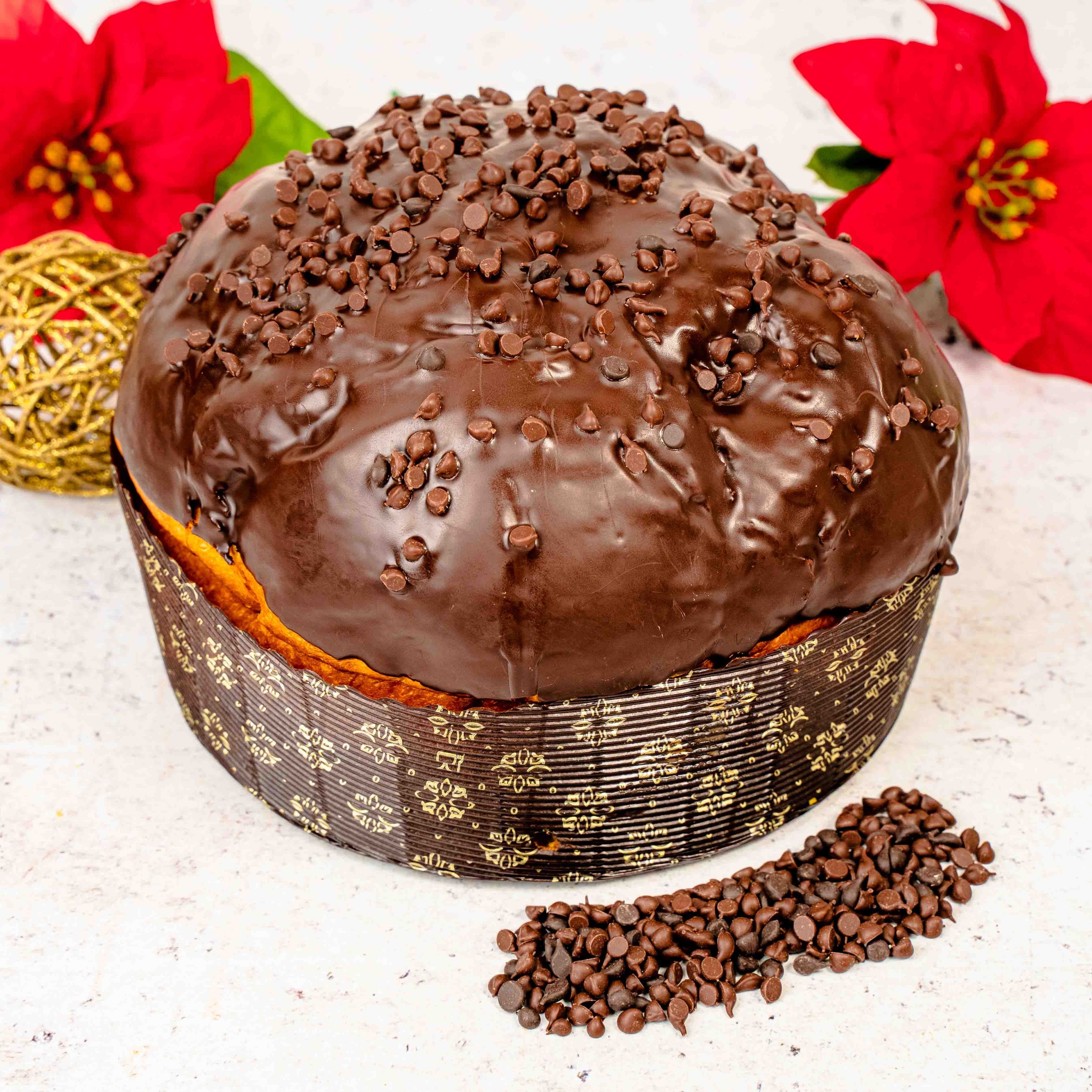 Panettone artigianale farcito al cioccolato al latte 1,1kg