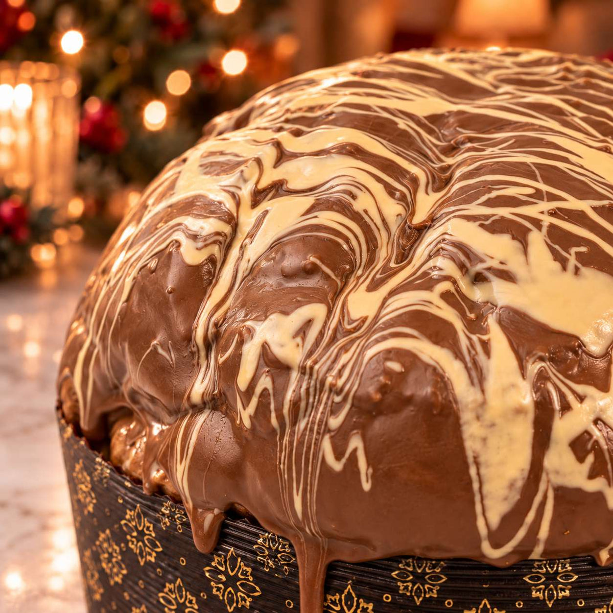 Panettone artigianale al cioccolato e caramello salato Ciokocaramel