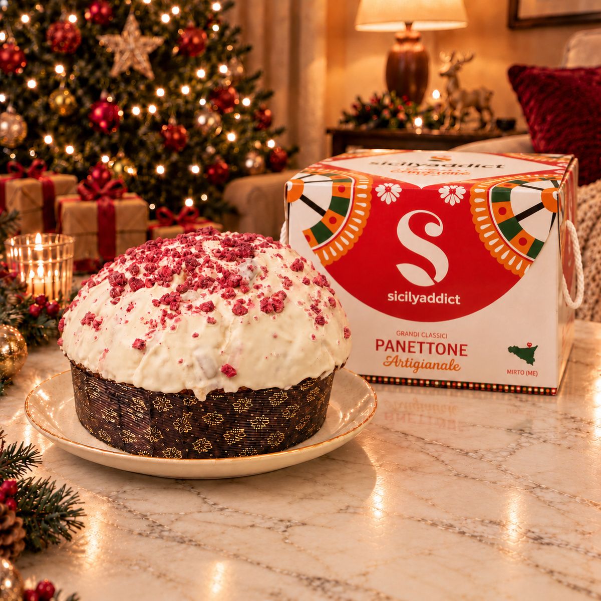 Panettone artigianale Frutti di Bosco e Cioccolato Bianco