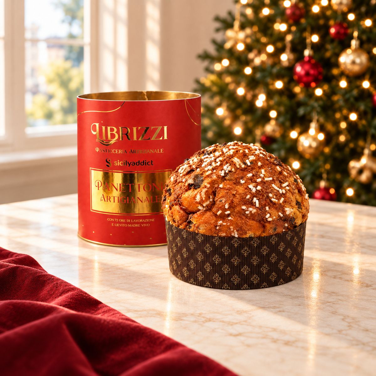 Panettone albicocche e cioccolato Linea Librizzi Deluxe 1kg