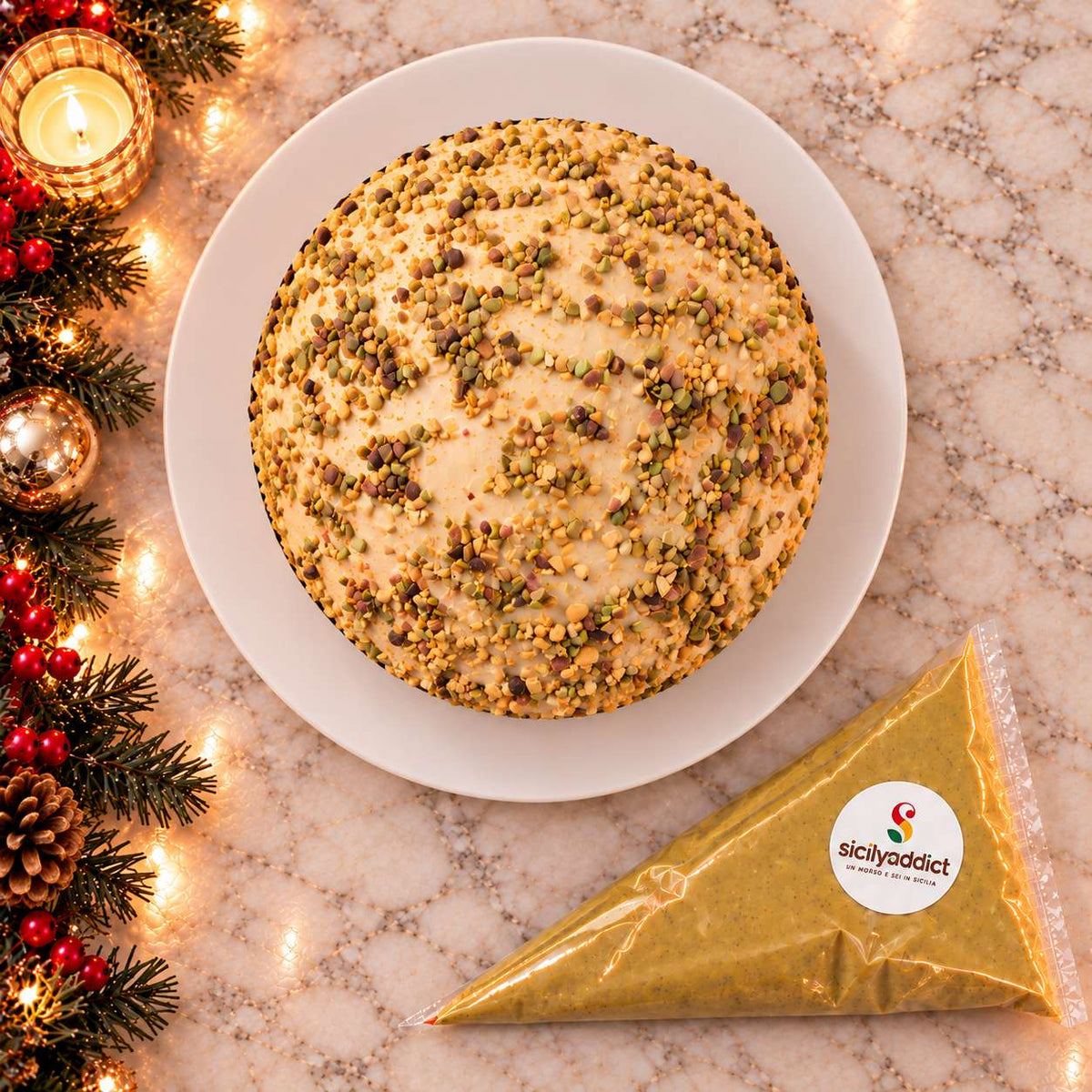 Panettone artigianale al cioccolato e pistacchio Ciokopistacchio