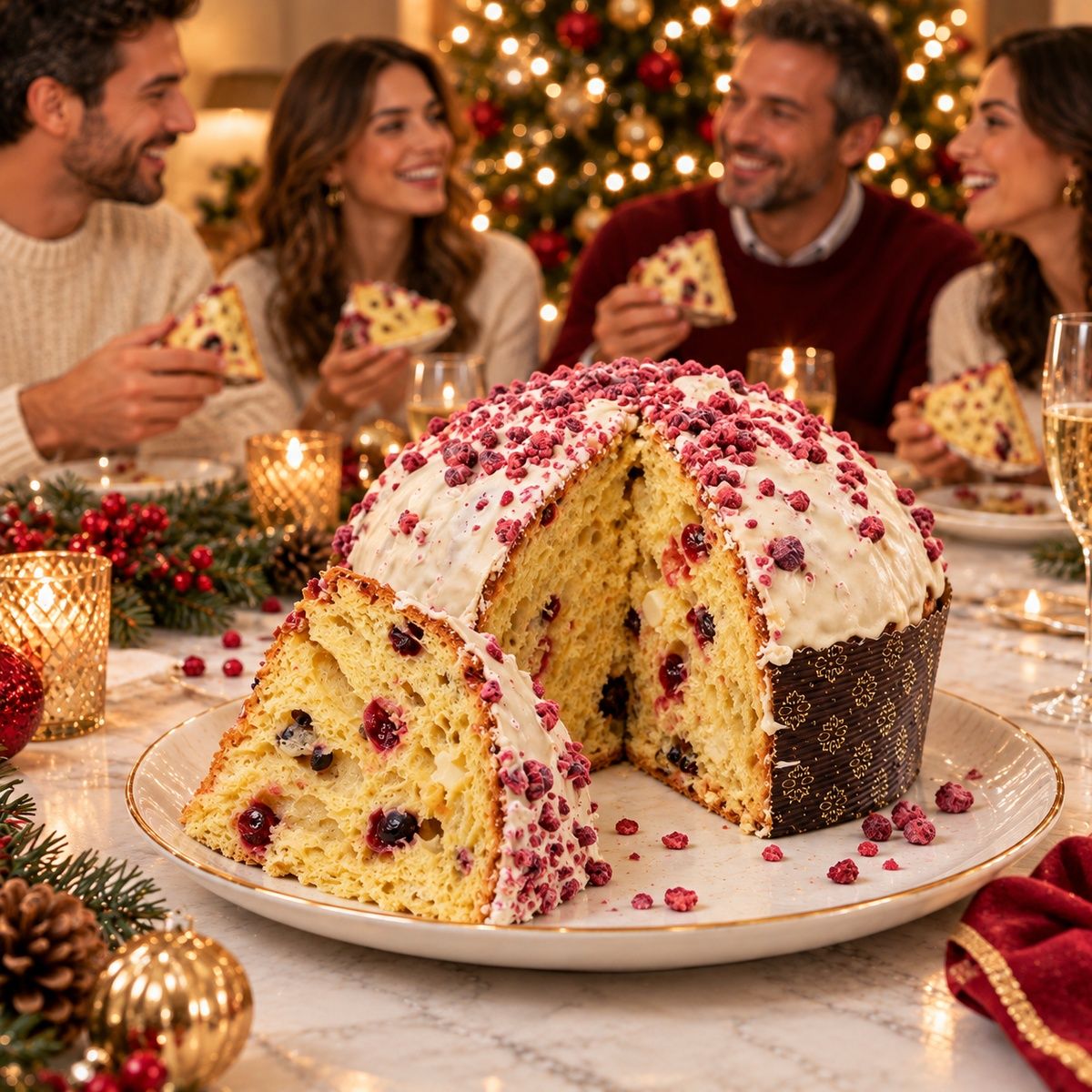 Panettone artigianale Frutti di Bosco e Cioccolato Bianco