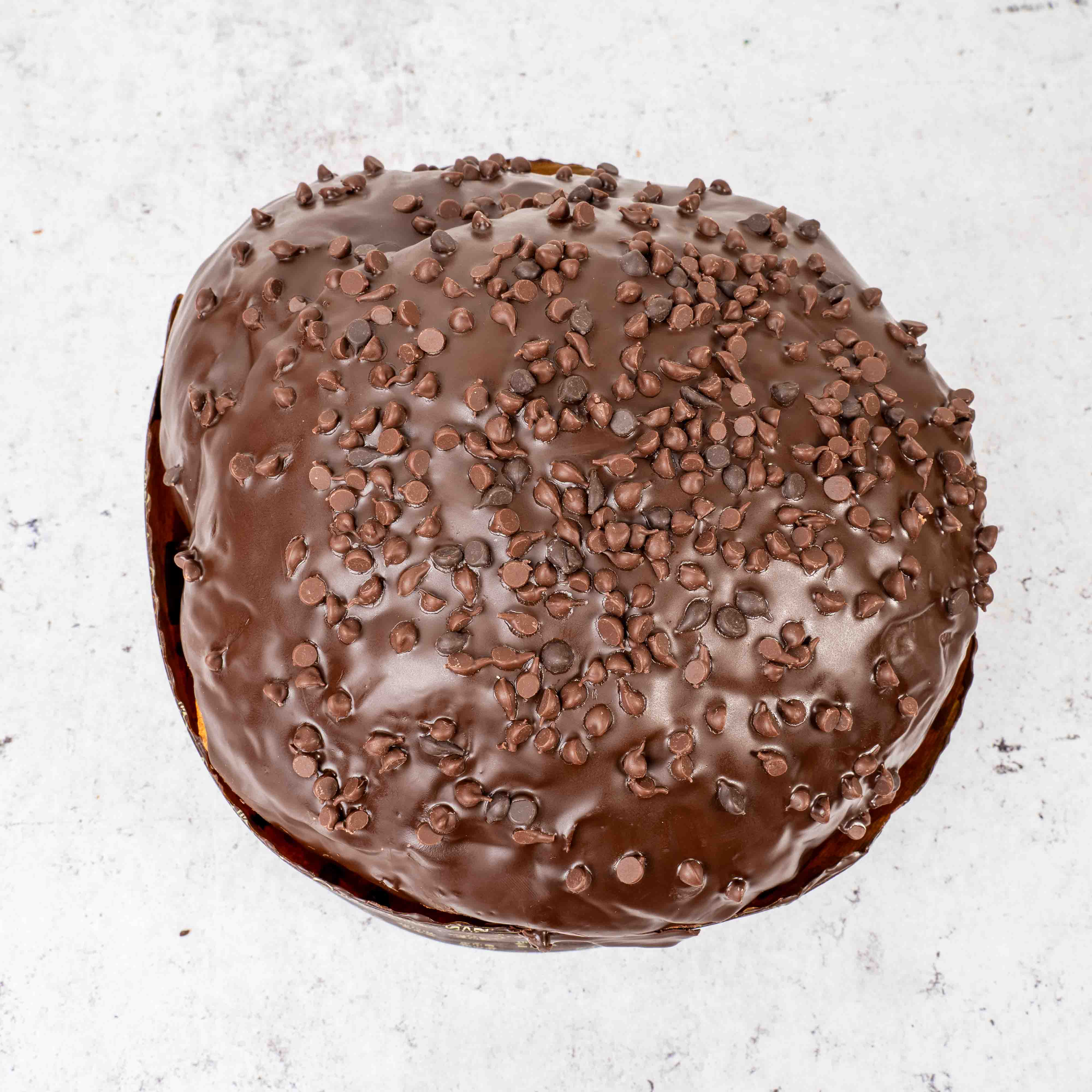 Panettone artigianale fondente 1kg con crema al cioccolato fondente in sac a poche da 200g