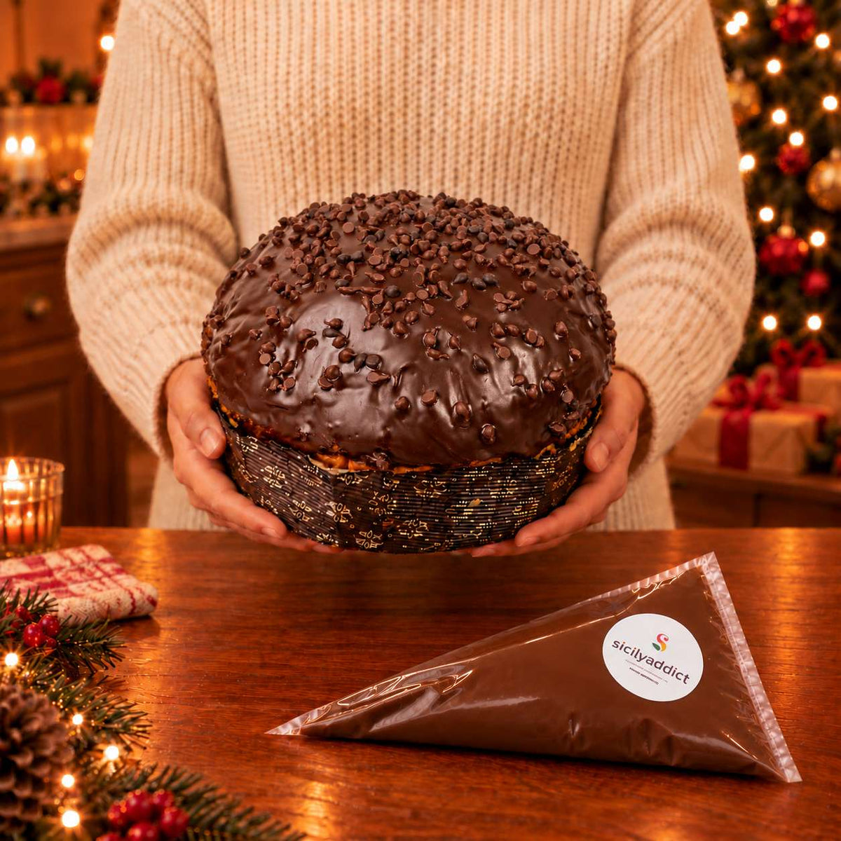 Panettone artigianale al Cioccolato Fondente