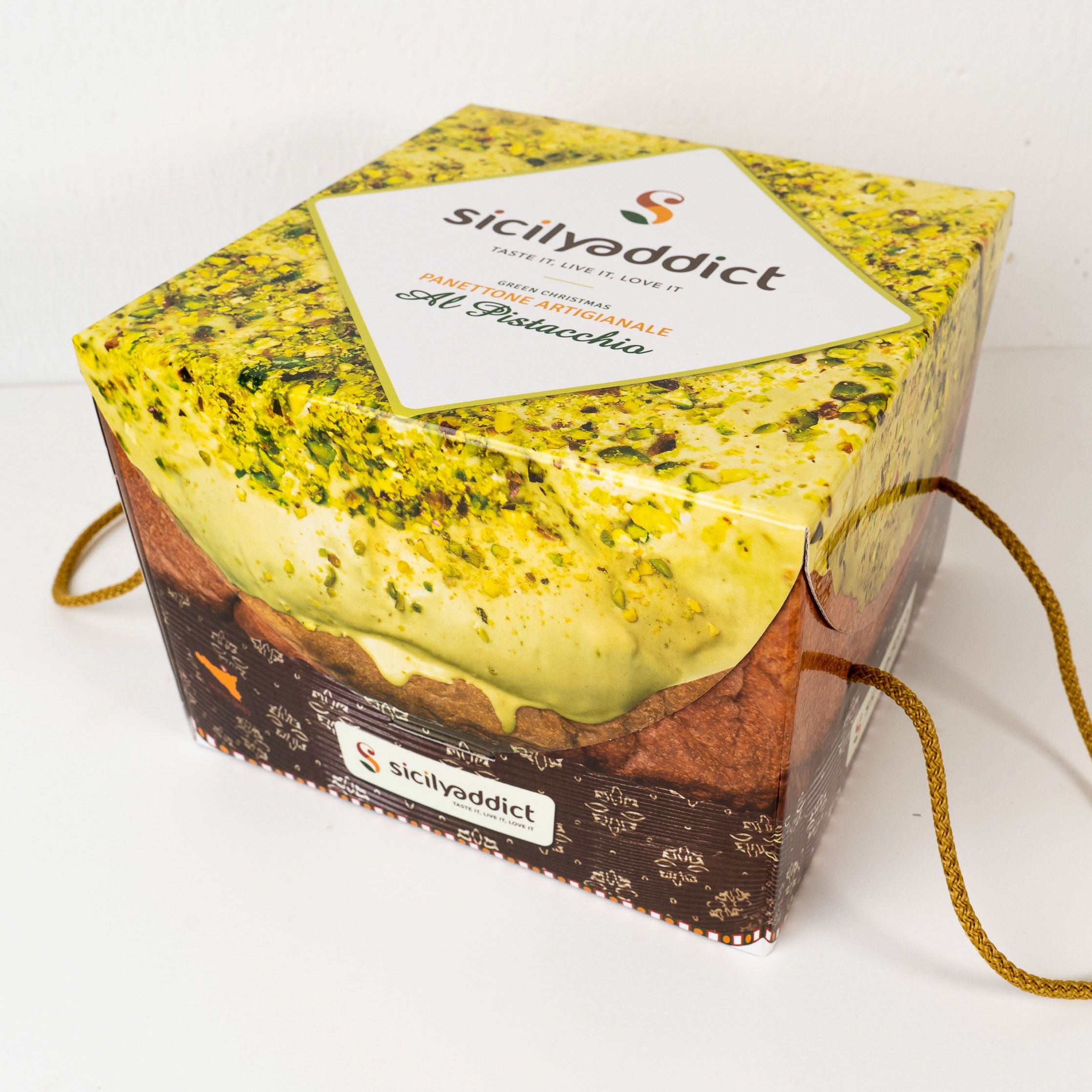 Panettone artigianale Il PISTACCHIOSO 1,3kg extrafarcito con 500g di pistacchio
