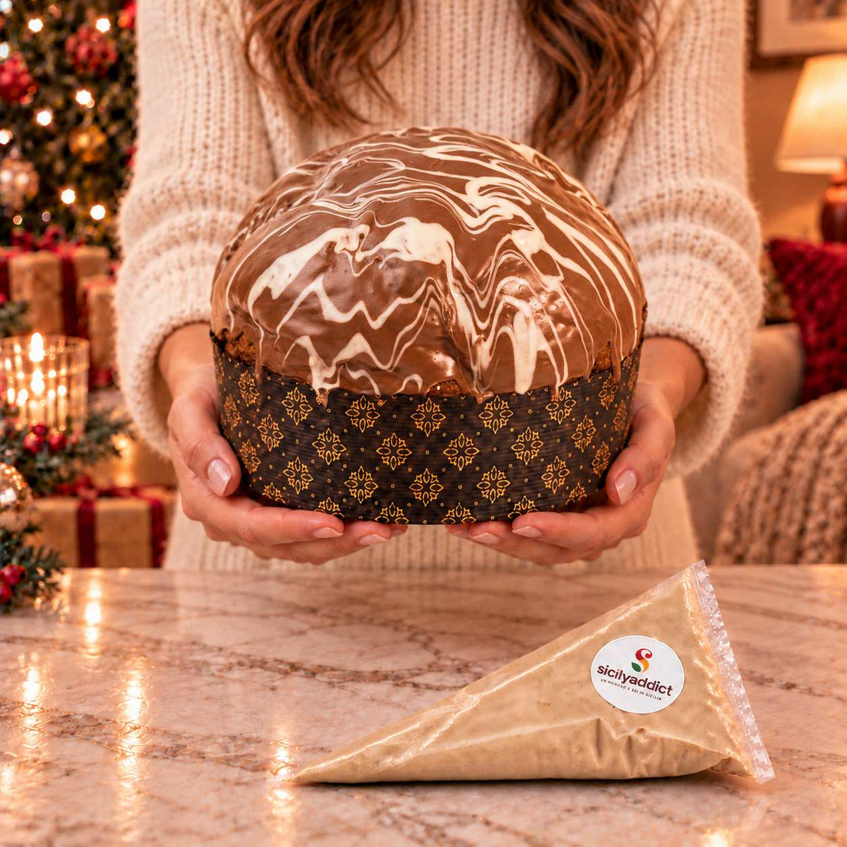 Panettone artigianale al cioccolato e nocciole Ciokonocciola