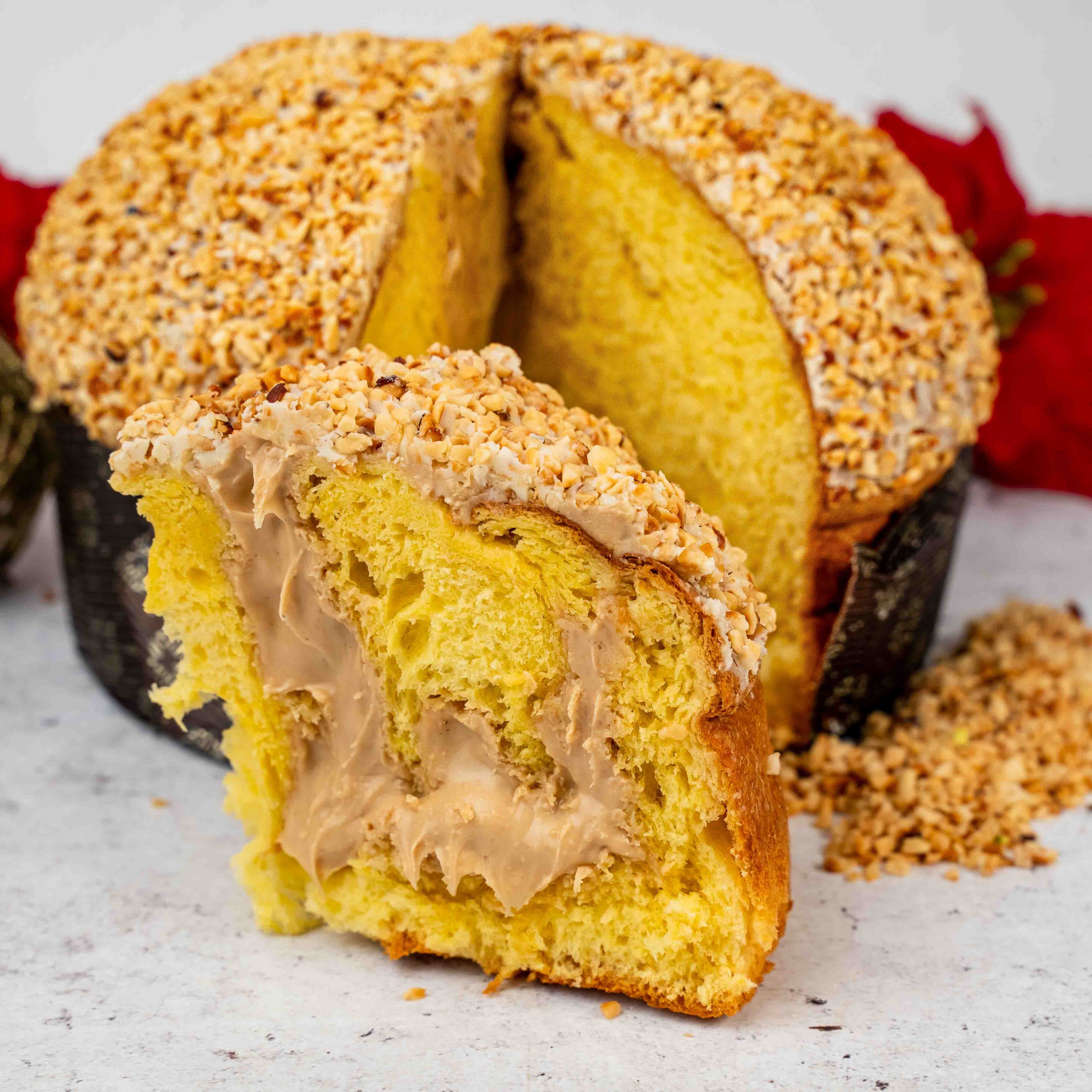 Panettone artigianale farcito alla nocciola 1,1kg