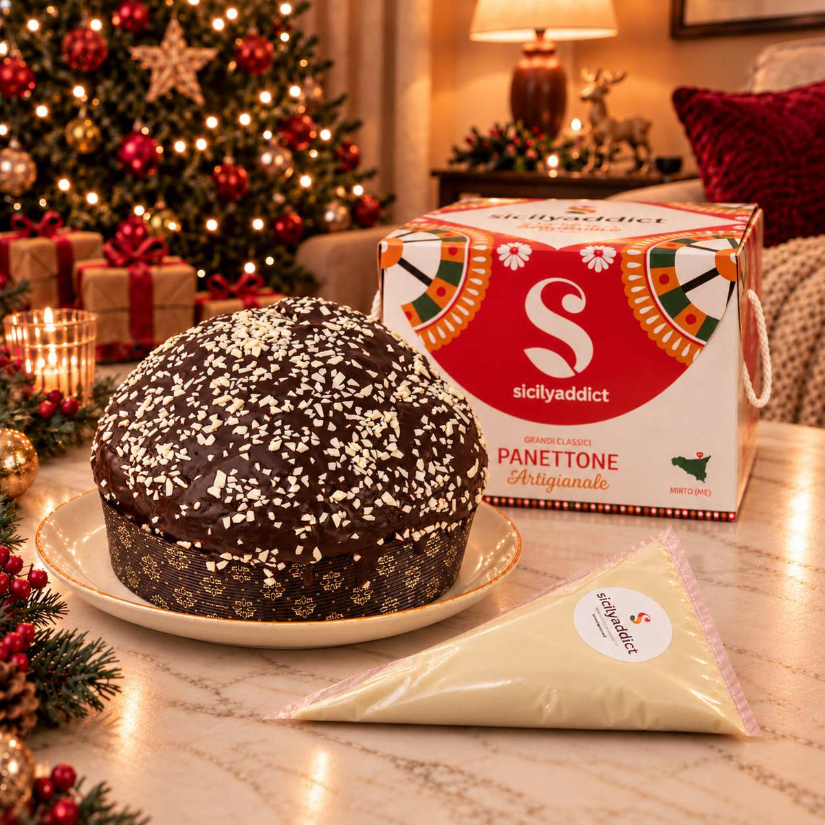 Panettone artigianale ai Tre Cioccolati