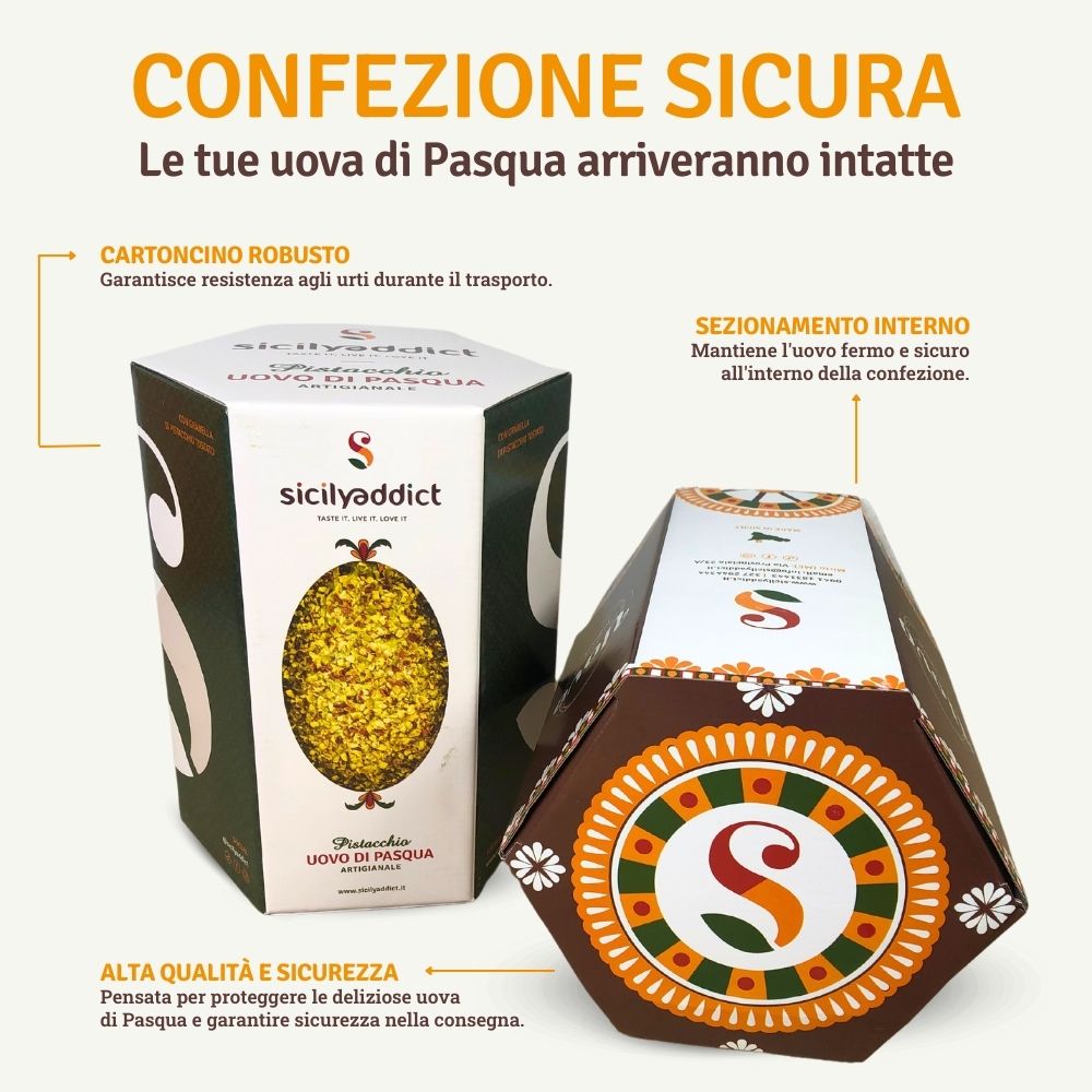 Uovo di Pasqua al Pistacchio artigianale 400g