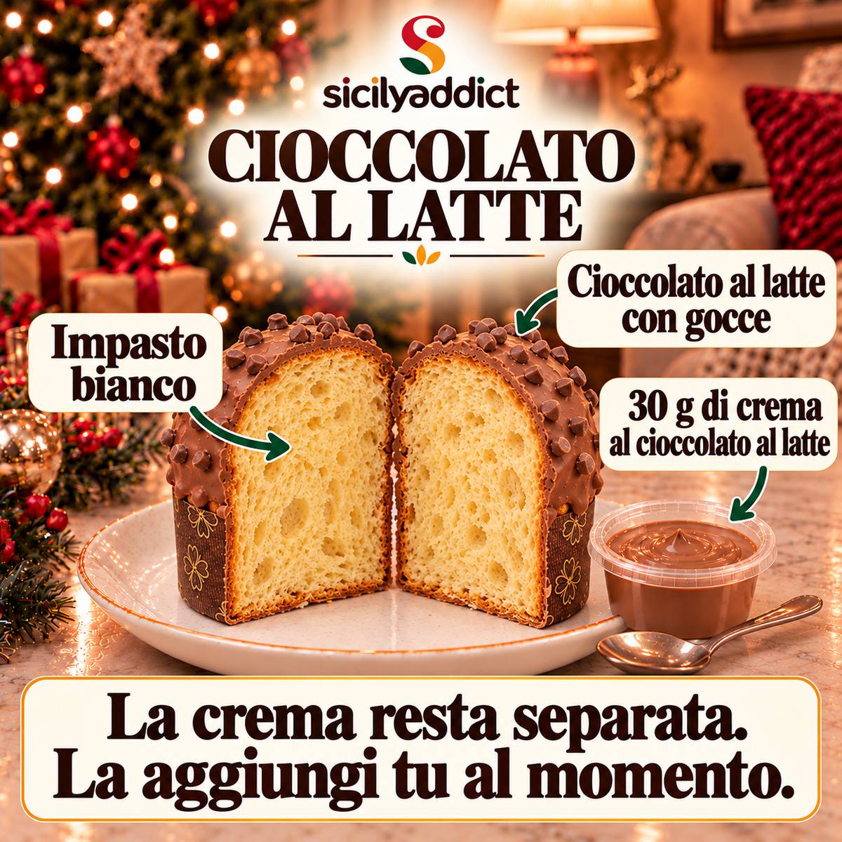 Panettoncino artigianale al cioccolato al latte