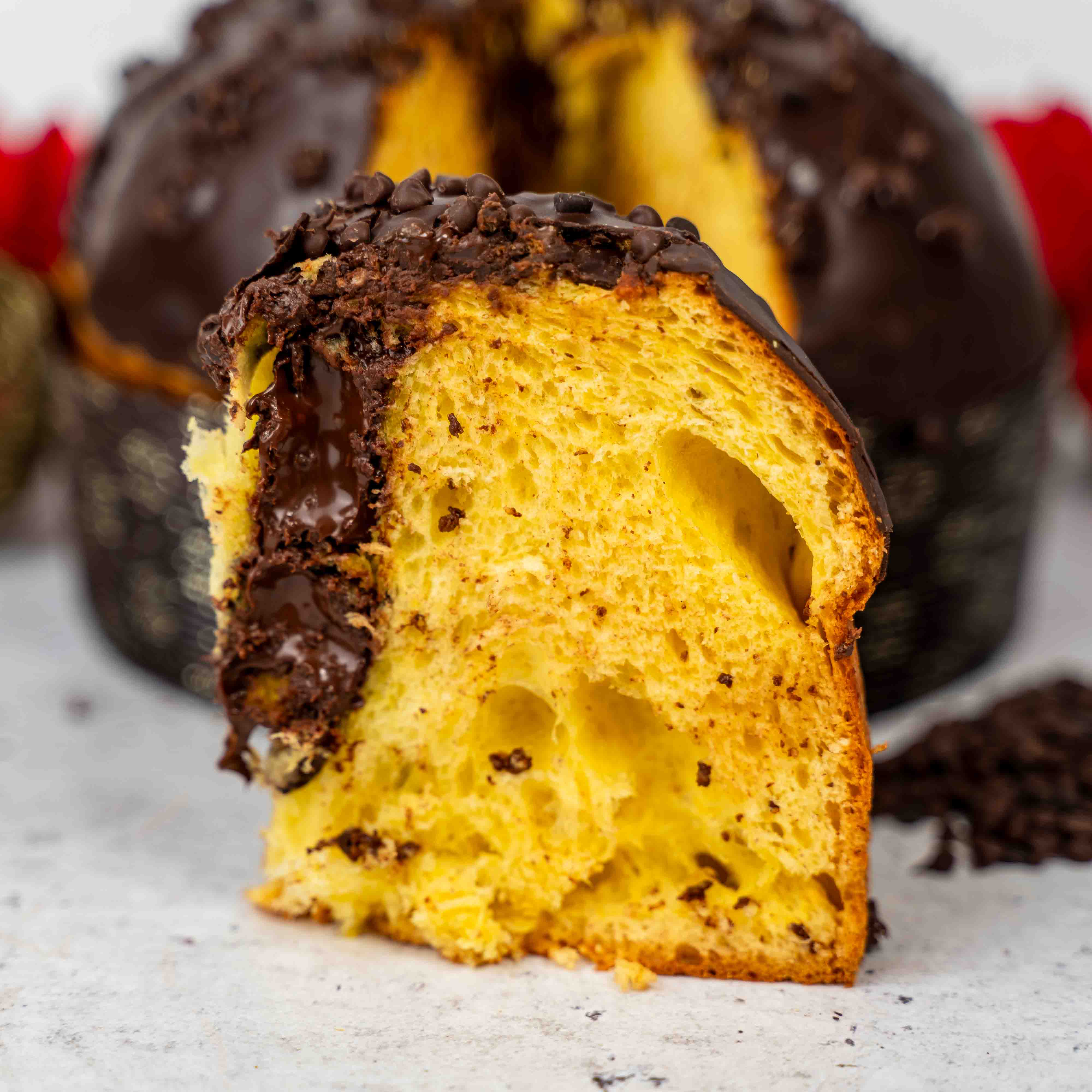 Panettone artigianale farcito al cioccolato fondente 1,1kg
