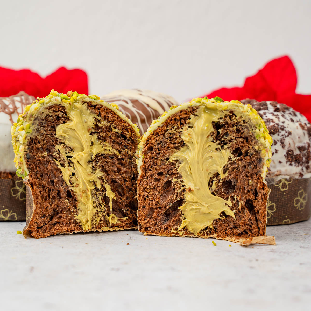 Panettoncino artigianale al cioccolato e pistacchio ciokopistacchio 150g