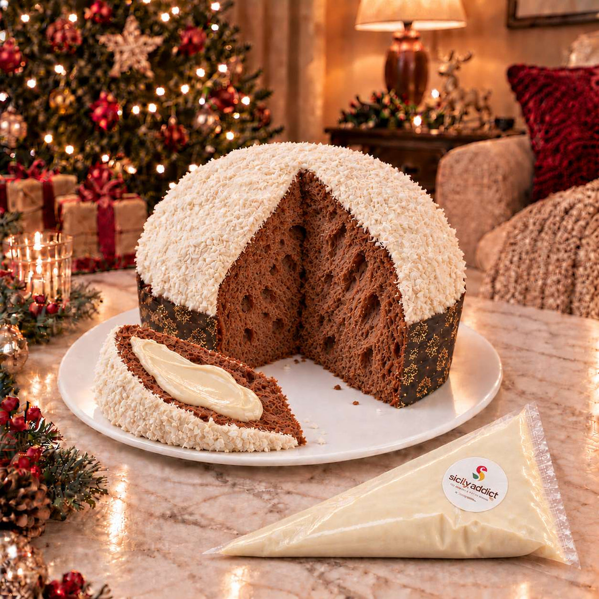 Panettone artigianale al cioccolato e Cocco Ciokococco