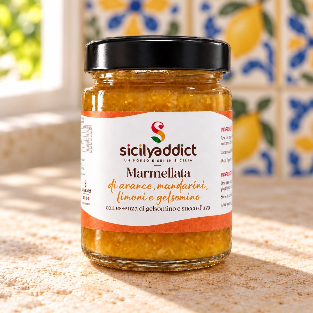 Marmellata Arancia, Limone, Mandarino e Gelsomino 240gr - SicilyAddict