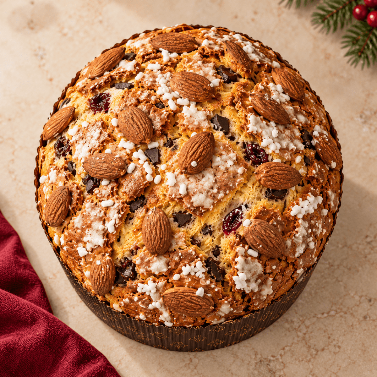 Panettone Amarene e Cioccolato Linea Librizzi Deluxe 1kg - SicilyAddict