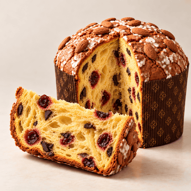 Panettone Amarene e Cioccolato Linea Librizzi Deluxe 1kg - SicilyAddict
