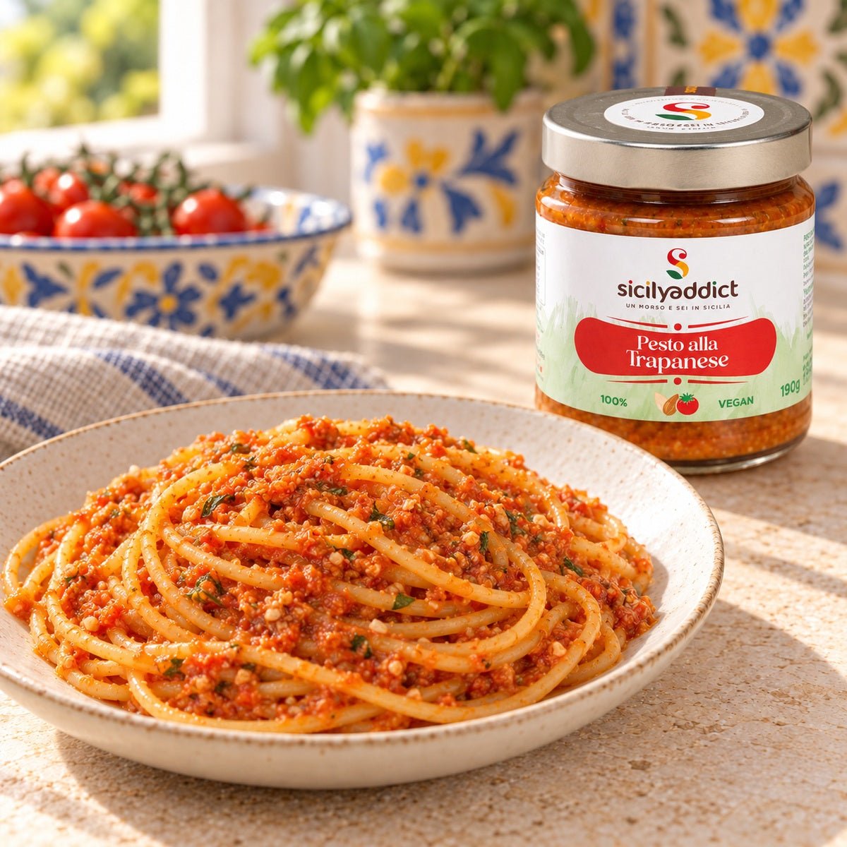 Pesto alla trapanese 190g - SicilyAddict