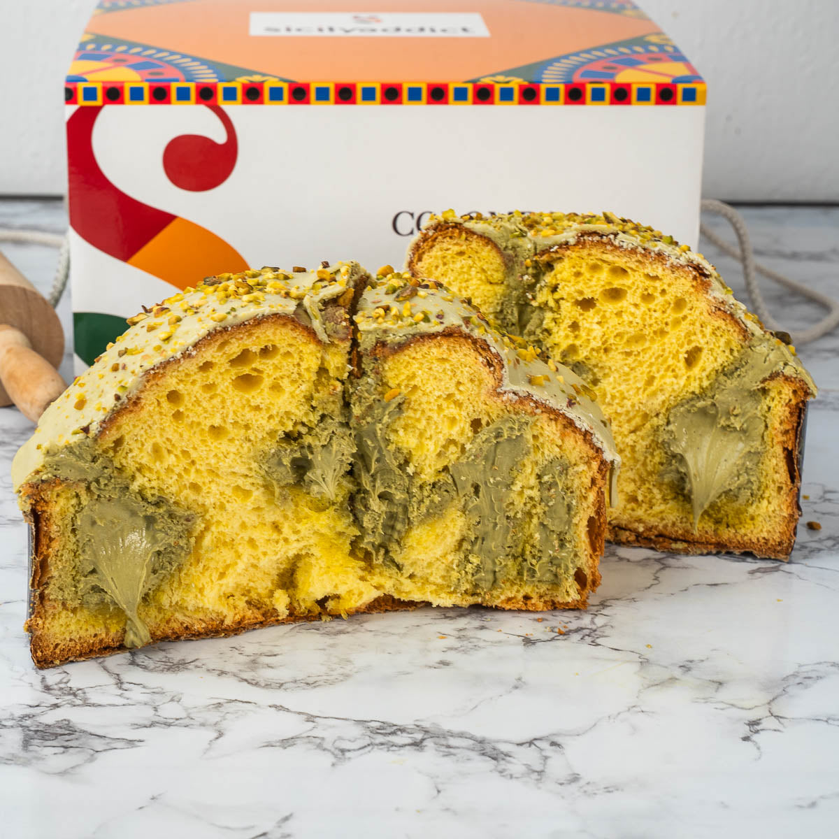 Colomba artigianale la Pistacchiosa 1,3kg extrafarcita con 500g di pistacchio