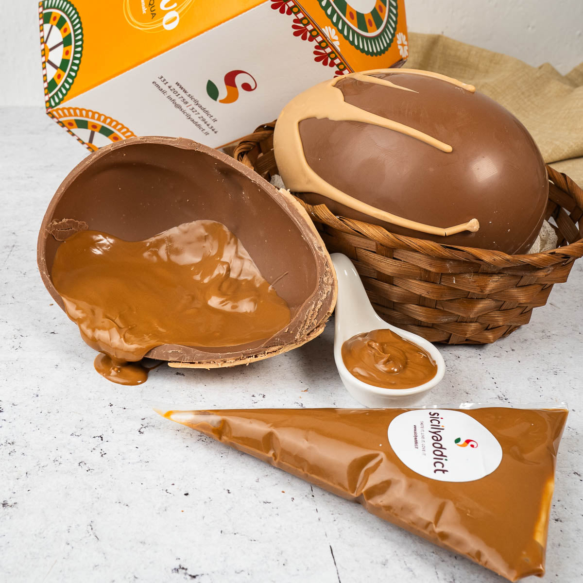 Uovo di Pasqua artigianale al caramello salato Ciokocaramel 350g