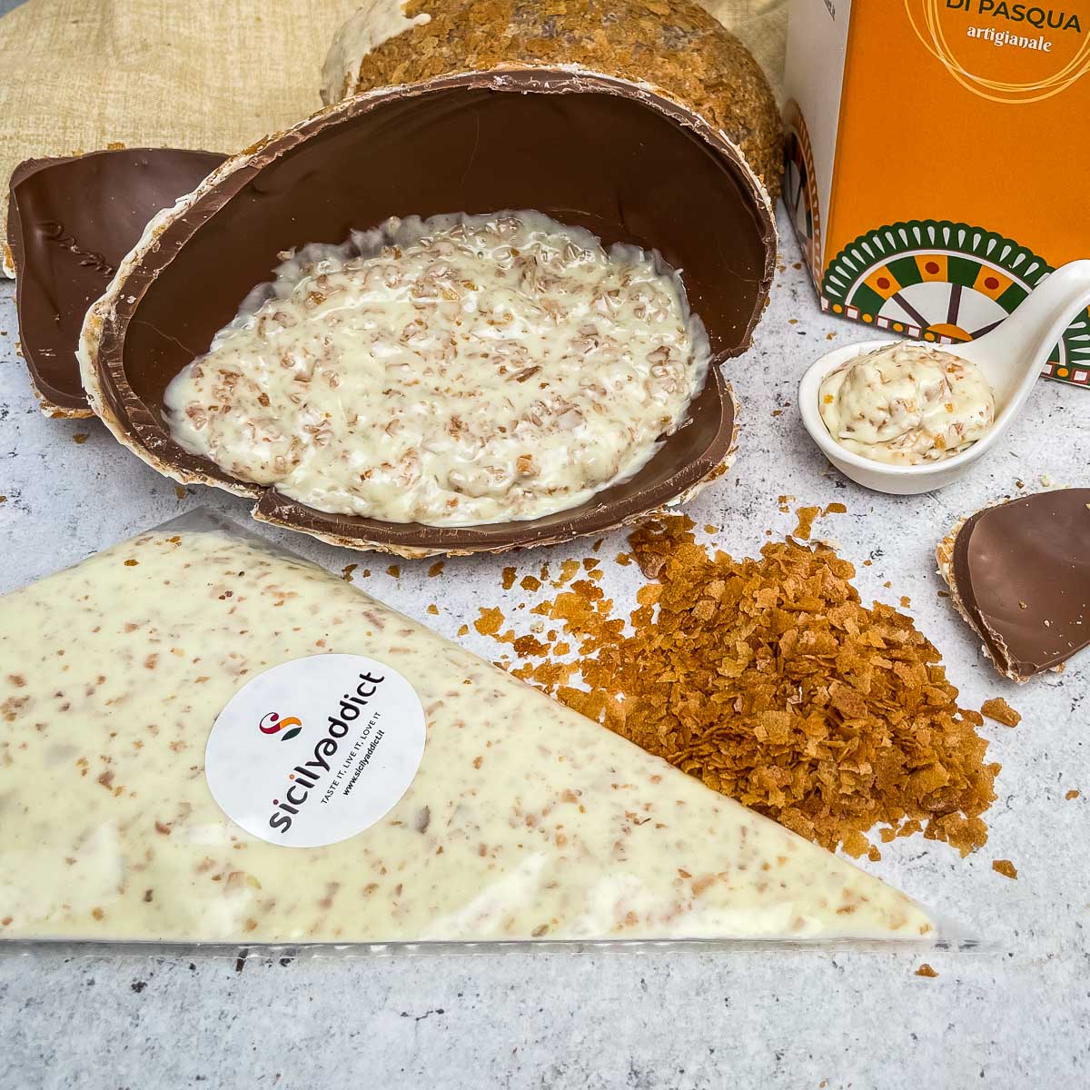 Uovo di Pasqua artigianale cioccolato e cereali Ciokocereali 350g