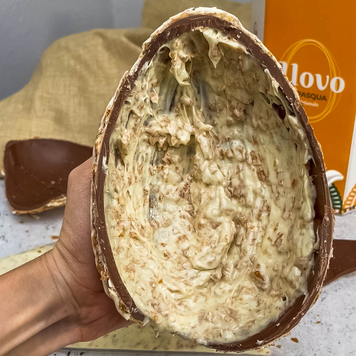 Uovo di Pasqua artigianale cioccolato e cereali Ciokocereali 350g